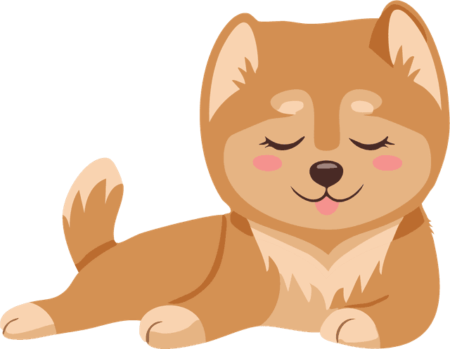 Relaxed dog resting peacefully